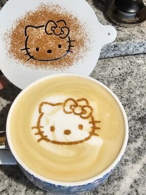 Coffee Stencil - Cute Latte Art
